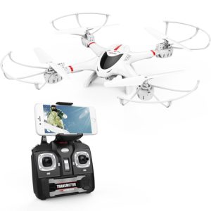 Drone avec Caméra DBPOWER X400W WIFI FPV Quadricoptère Vidéo en Temps Réel Compatible avec Casque VR Quad-coptère Stable et Facile à Contrôler Pour Les Enfant et Pour S'entraîner