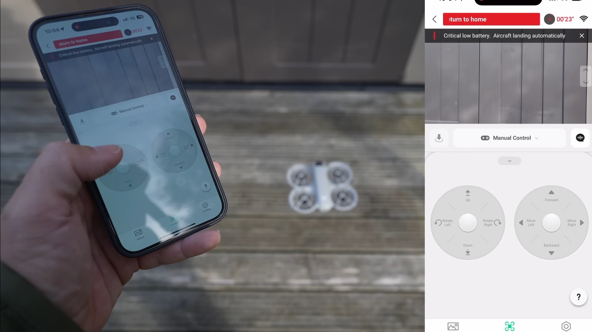 Le DJI Neo peut se piloter sur smartphone via l'app DJI Fly.